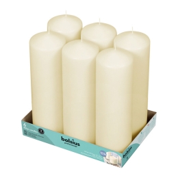 Bolsius - Pillar Candles - 250/80 - Ivory - 6 pieces