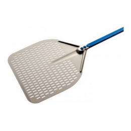 Gi.Metal - Pizza peel Aluminium rectangular perforated (A-32RF) - 33x33 cm