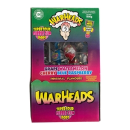 Warheads - Super Sour Bubblegum Pops - 100 pcs