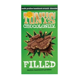 Tony's Chocolonely - Reep Milk Praline Hazlnt. Crunch - 15x 127g