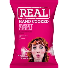 Real Crisps - Sweet Chilli Crisps bag - 10 x 150 grams
