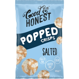 Good & Honest - Popped Crisps Salted bag - 8 x 85 grams