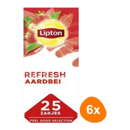 Lipton - Feel Good Selection Black Tea Strawberry - 6x 25 Tea bags
