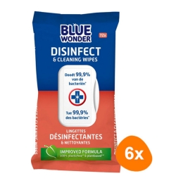 Blue Wonder - Hygienic Wipes - 6x 72 wipes