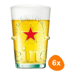 Heineken - Beerglass "Silver" 250ml - Set of 6