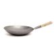 Wok flat bottom with wooden handle 33cm (13inch)