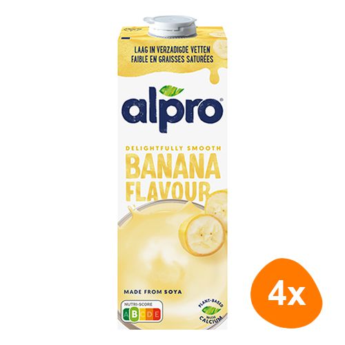 4x - Drink - 1ltr Alpro Banana Soya