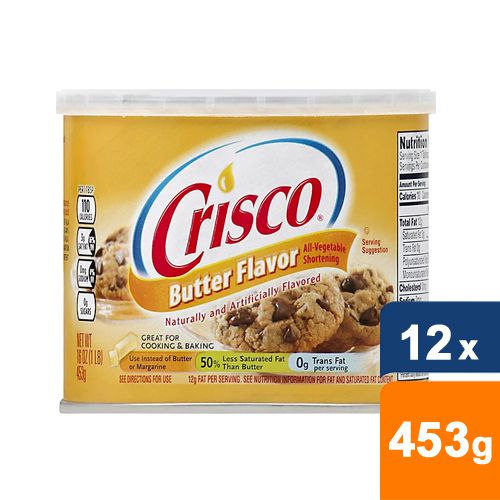 Crisco - Butter Flavor All-Vegetable Shortening - 12x 453g