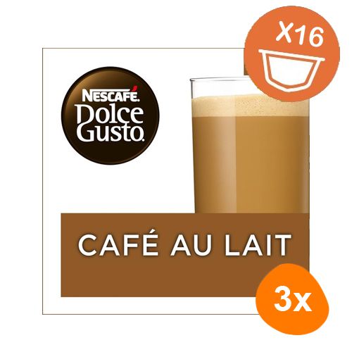 16 Capsules Café au Lait Nescafé Dolce Gusto