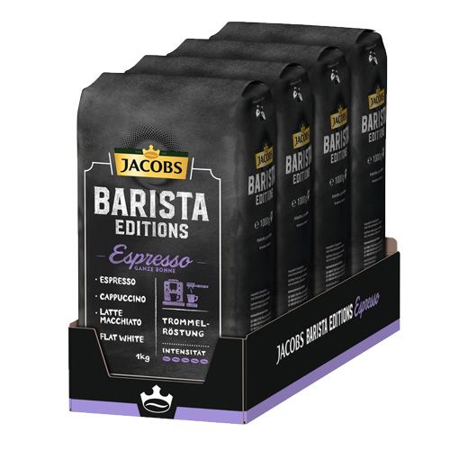 Jacobs - Barista Editions Espresso Beans - 4x 1kg