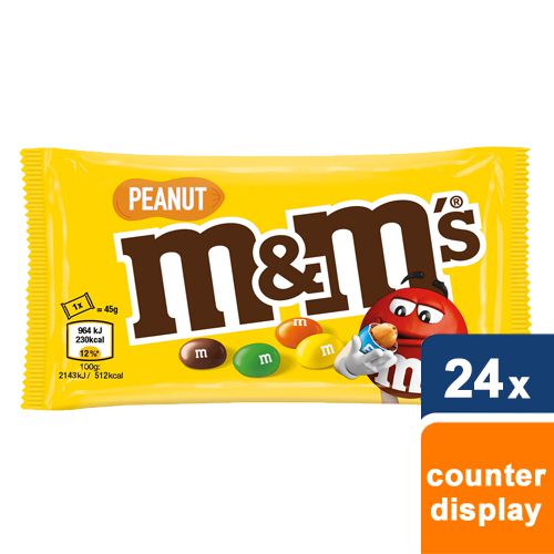 M&Ms Peanut Small Bag - 24 x 45g
