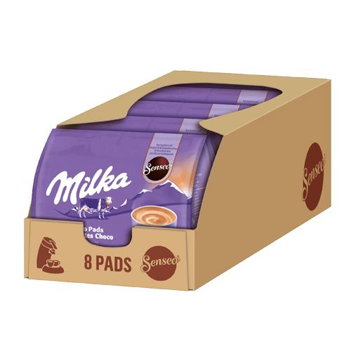 6x 8 Senseo Milka Chocolate Pads Without Coffee for Double Holder Treat