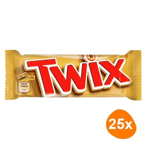 Twix - Chocolate Bar - 25 Bars